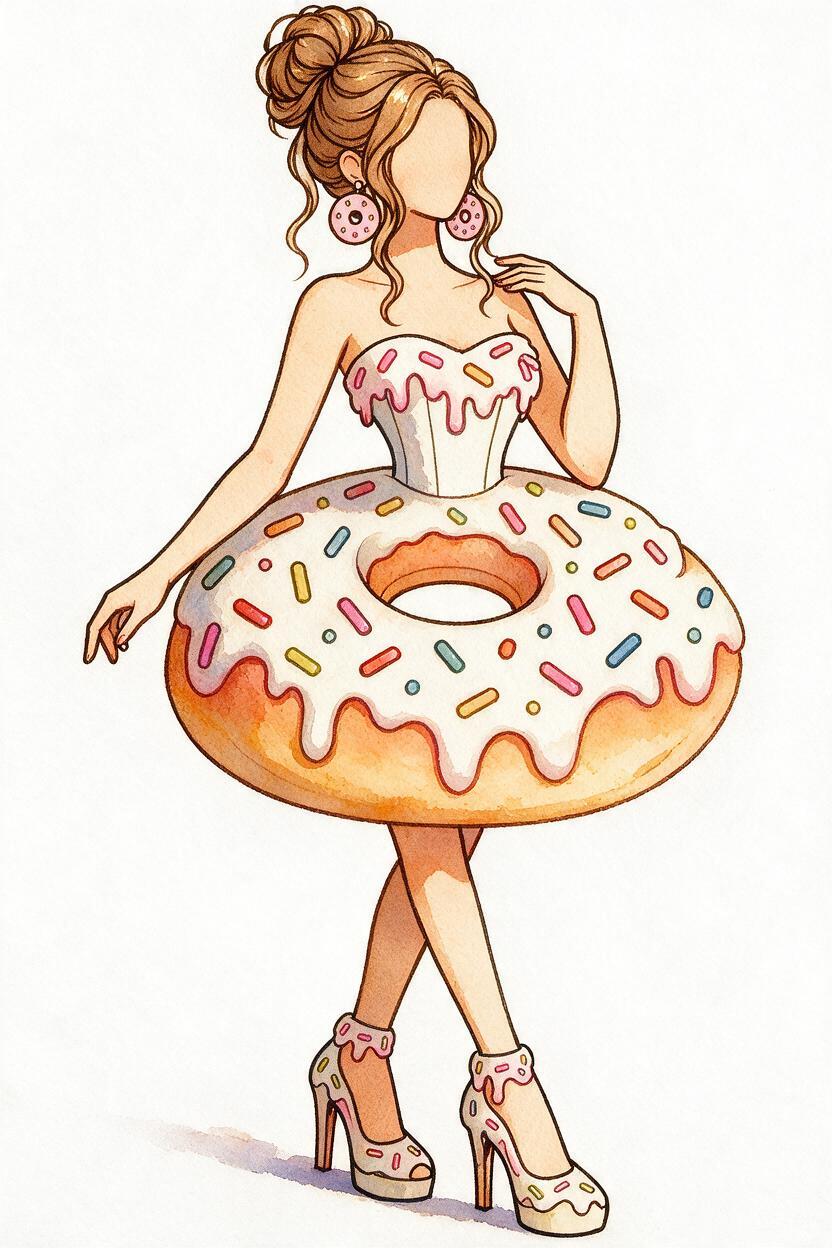 its a donut, background no, no facial expressions, please remove backgound, dont — Sesudah