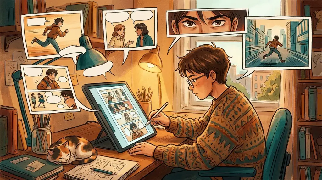 AI Webtoon Creators for Beginners: Publish Your First Episode This Week — cover illustration