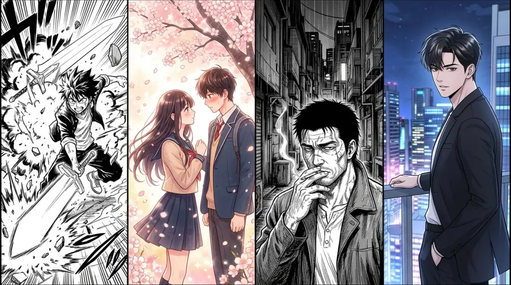 Manga Art Styles Explained: Shonen, Shojo, Seinen, and Manhwa — cover illustration