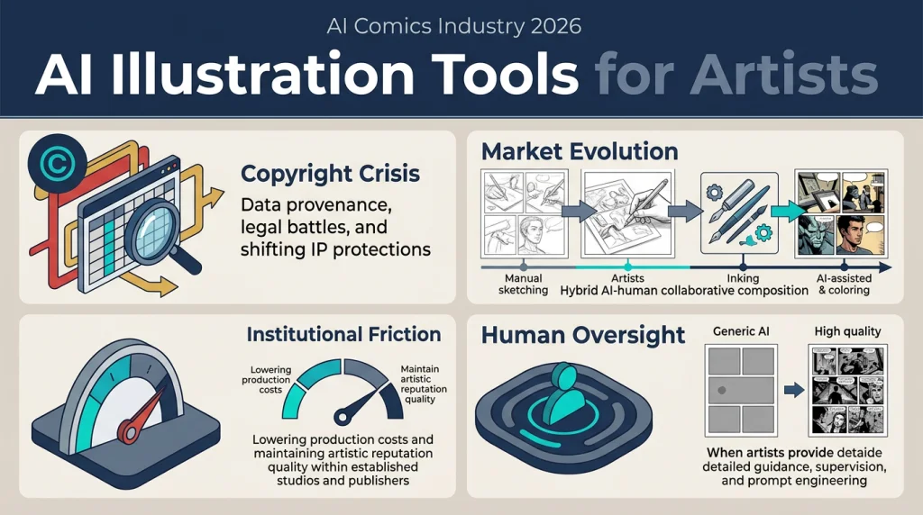 AI Illustration Tools for Artists: Navigating the AI Comics Industry