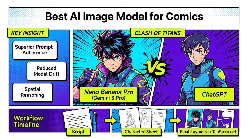 Best AI Image Model for Comics: Nano Banana Pro vs. ChatGPT