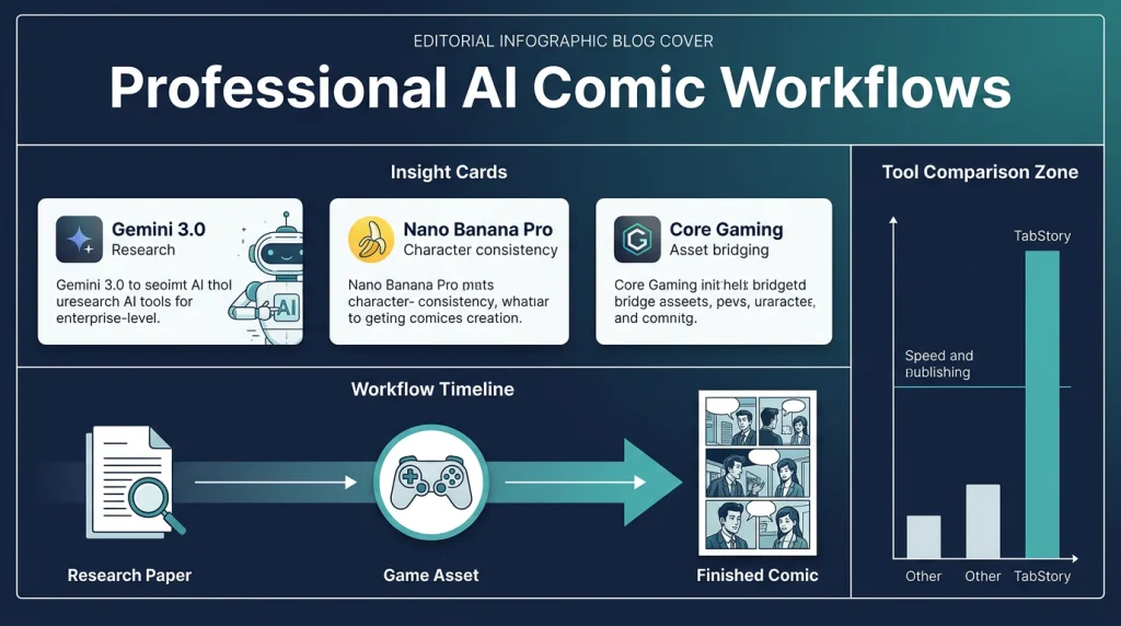 Professional AI Comic Workflows: From Research Papers to Game Assets