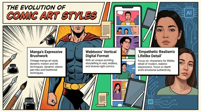 The Evolution of Comic Art Styles: From Manga to Webtoons and Beyond