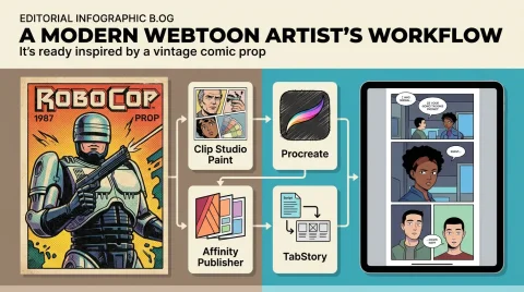 How a 1987 RoboCop Comic Prop Inspired a Modern Webtoon Artist's Workflow