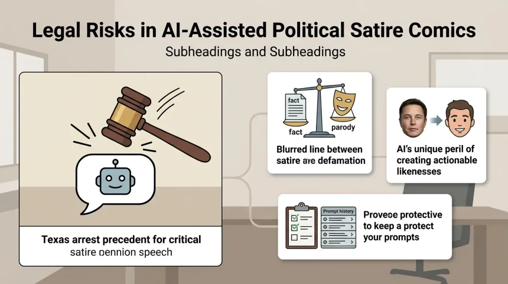 How Comic Creators Can Avoid Legal Trouble When Using AI for Political Satire