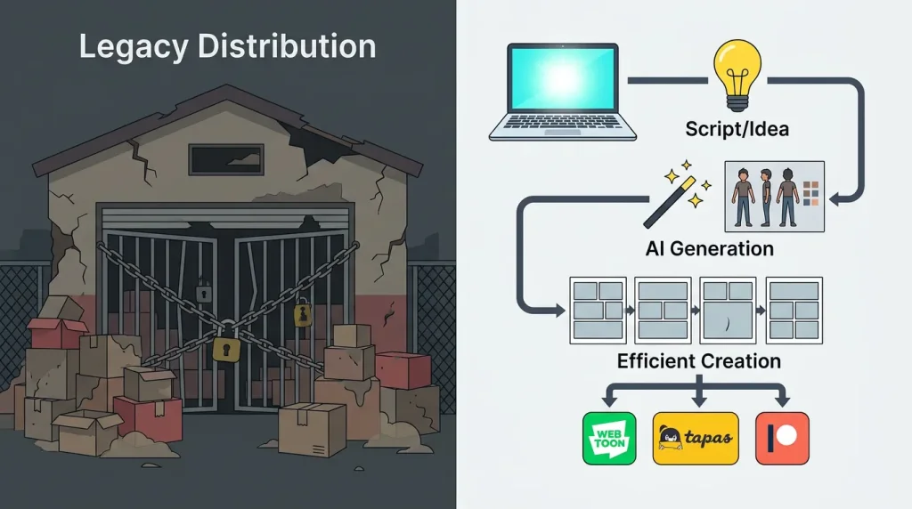 How to Make a Webtoon with AI and Bypass Broken Distribution Systems