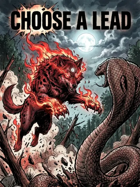 RED-CRIMSON-BLACK WOLF 🐺 VS. GIANT KING CORBA 🐍