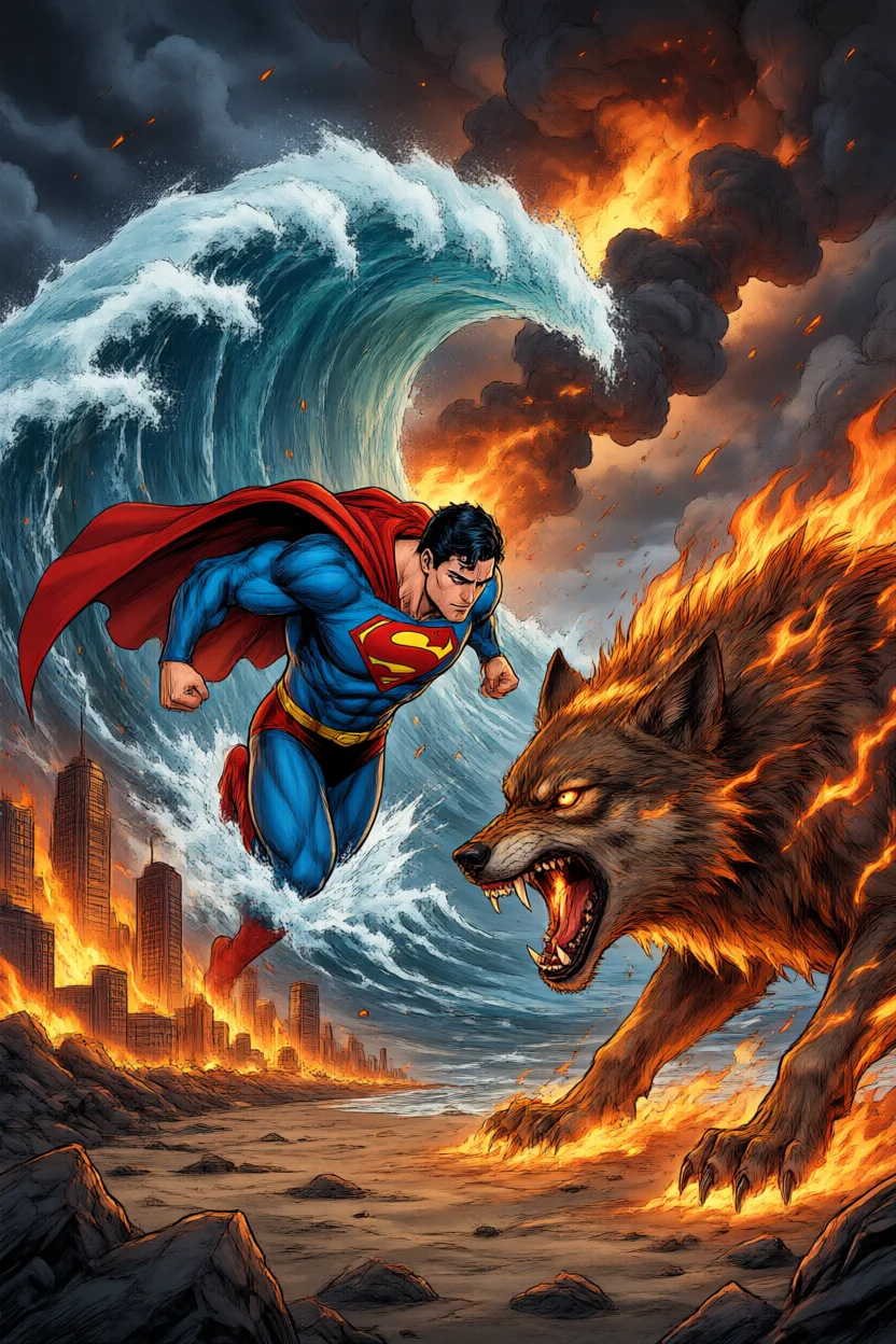 Superman in the element of water