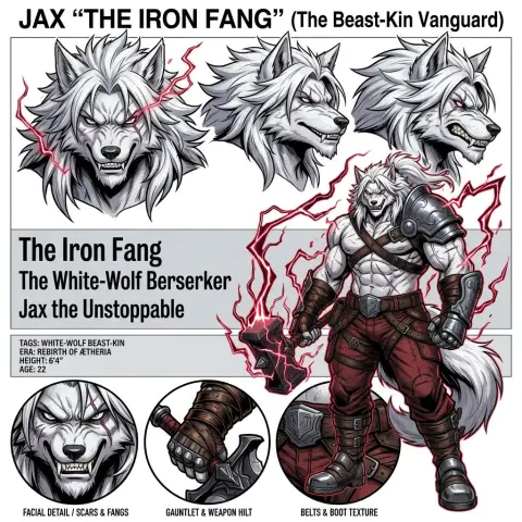 JAX "THE IRON FANG" (The Beast-Kin Vanguard)