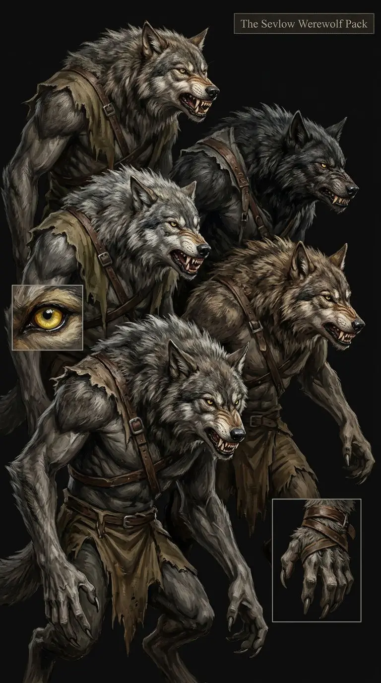The Sevlow Werewolf Pack portrait