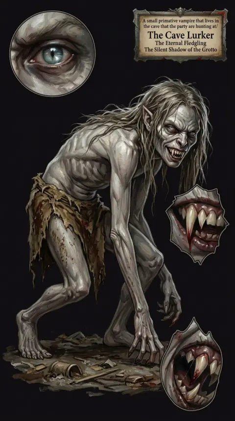 A small primative vampire that lives in the cave that the party are hunting at