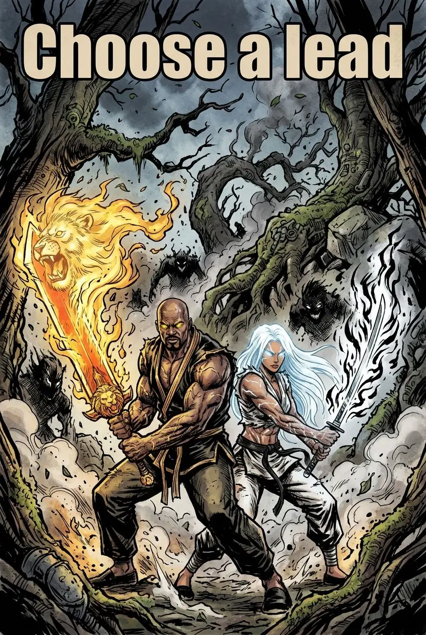 THE GOLDEN LION AND THE WHITE TIGER