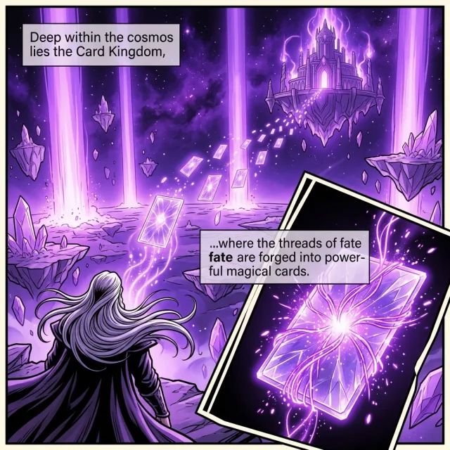 Card Kid. Takes place in a magical purple dimension full of magic cards.