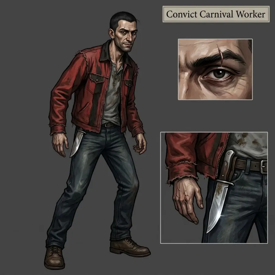 Convict Carnival Worker portrait