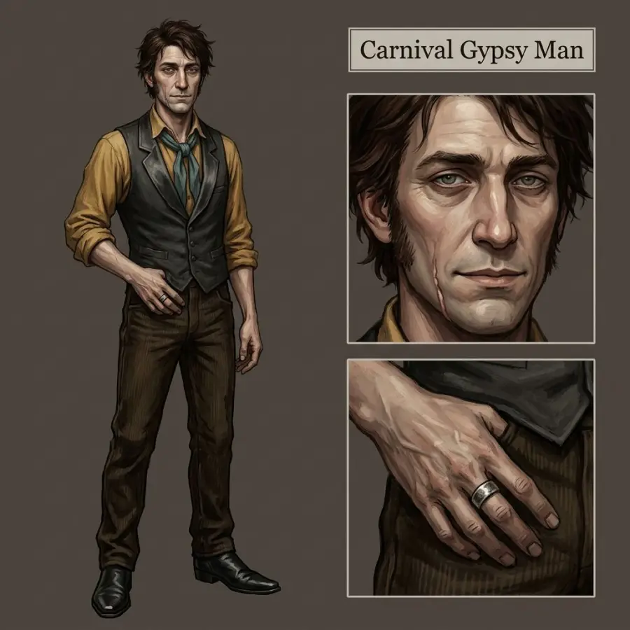 Carnival Gypsy Man portrait