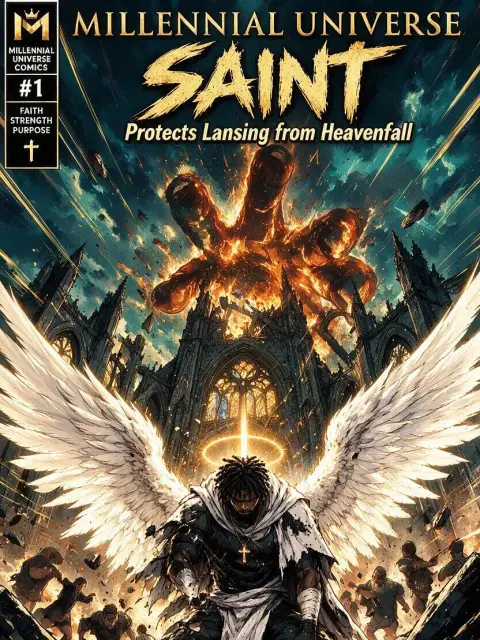 MILLENIAL UNIVERSE STUDIOS SAINT Protects Lansing from Heavenfall