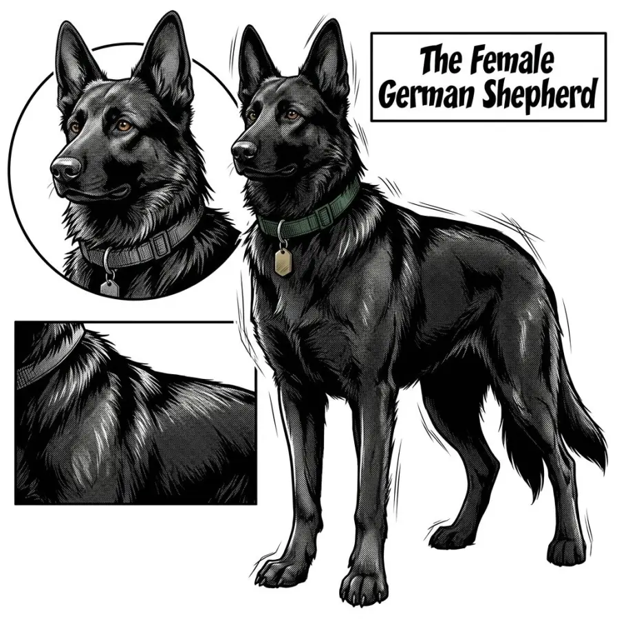 The Female German Shepherd portrait
