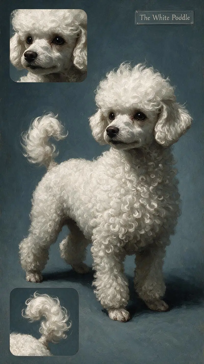 The White Poodle portrait