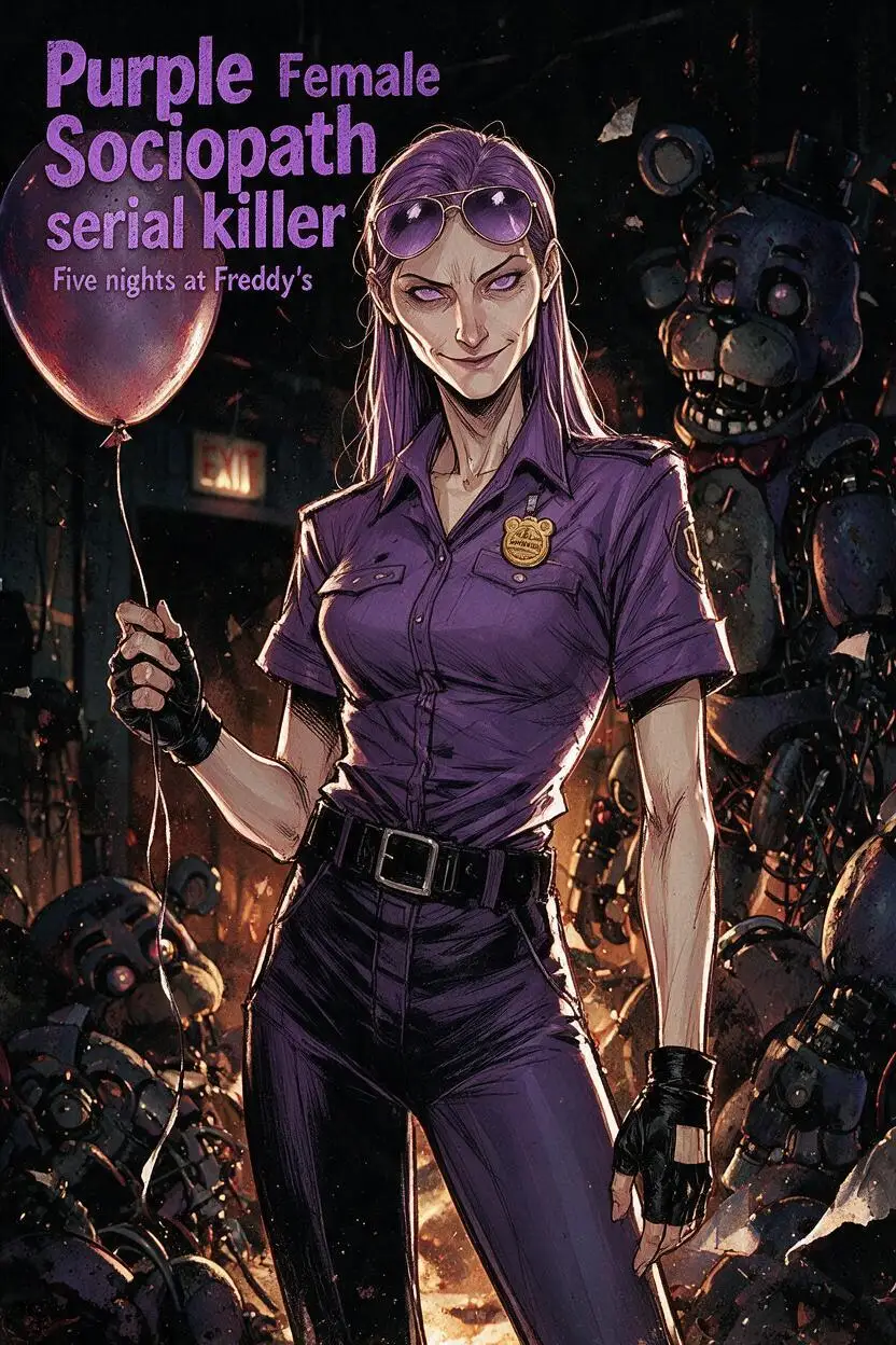 Purple Female Sociopath Serial killer Five nights at Freddy's
