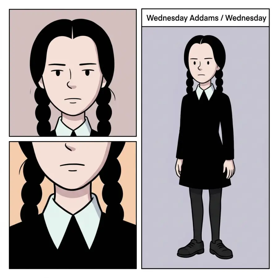 Wednesday Addams portrait