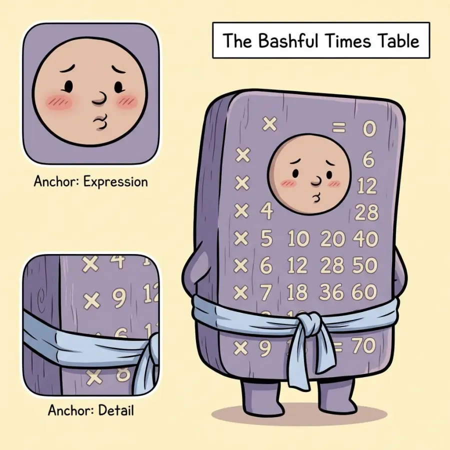 The Bashful Times Table portrait