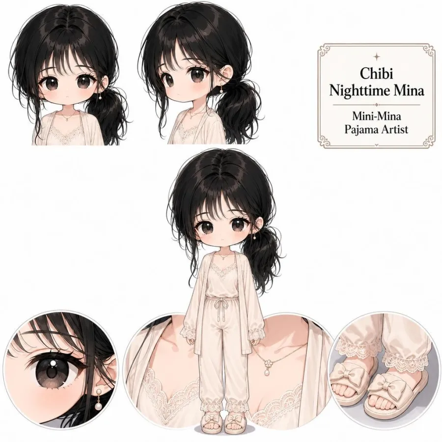 Chibi Nighttime Mina portrait