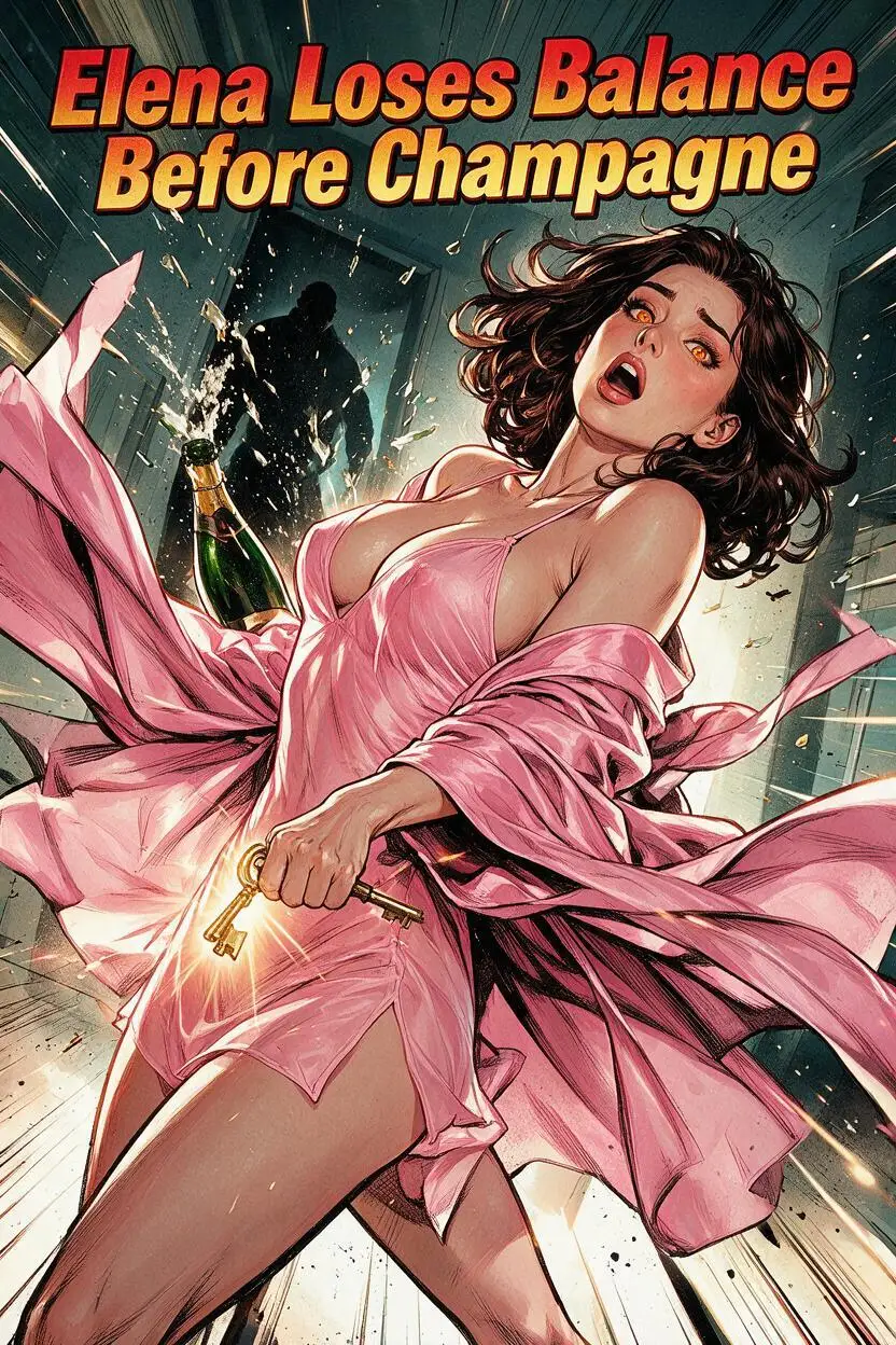 Elena Loses Balance Before Champagne