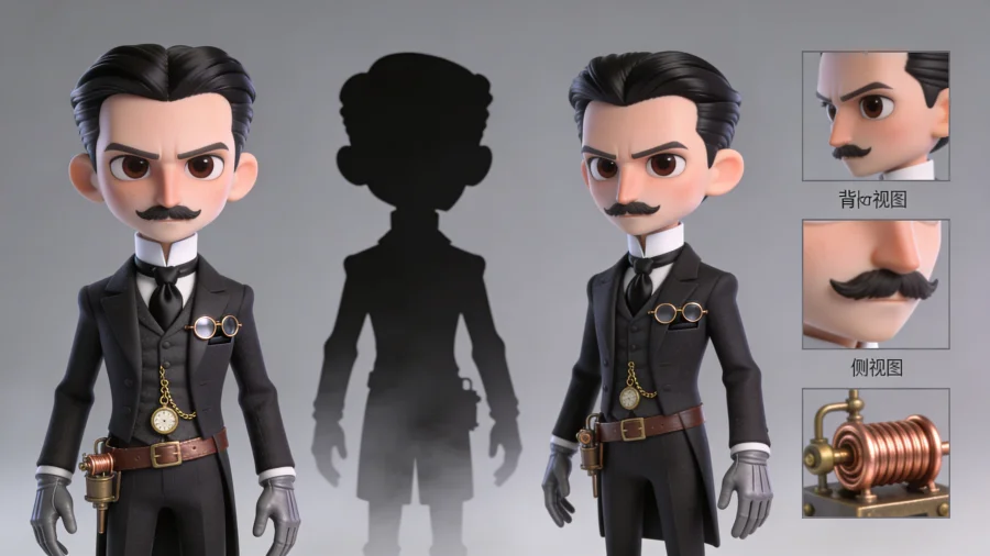 Nikola Tesla portrait