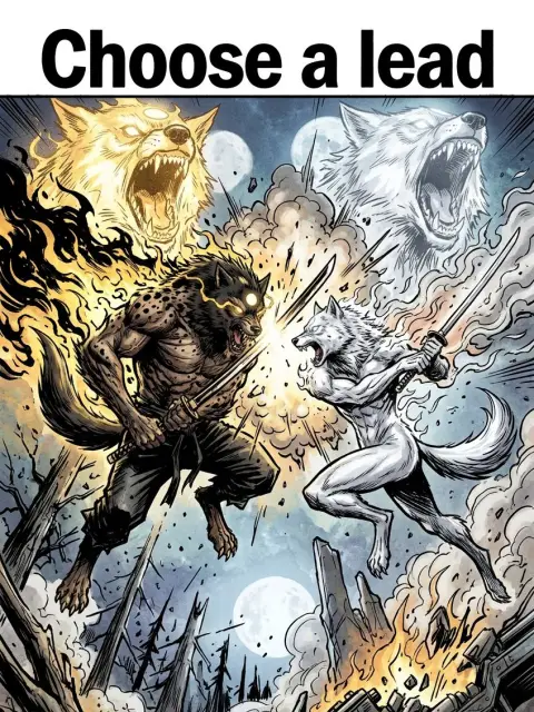 THE BLACK WOLF 🐺 AND SLIVER MOON WHITE WOLF 🐺