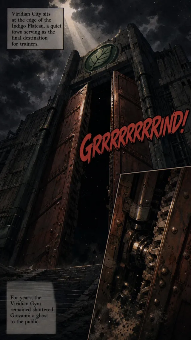 Chapter 8: giovanni/sakaki leader of ground pokemon type in viridian city.