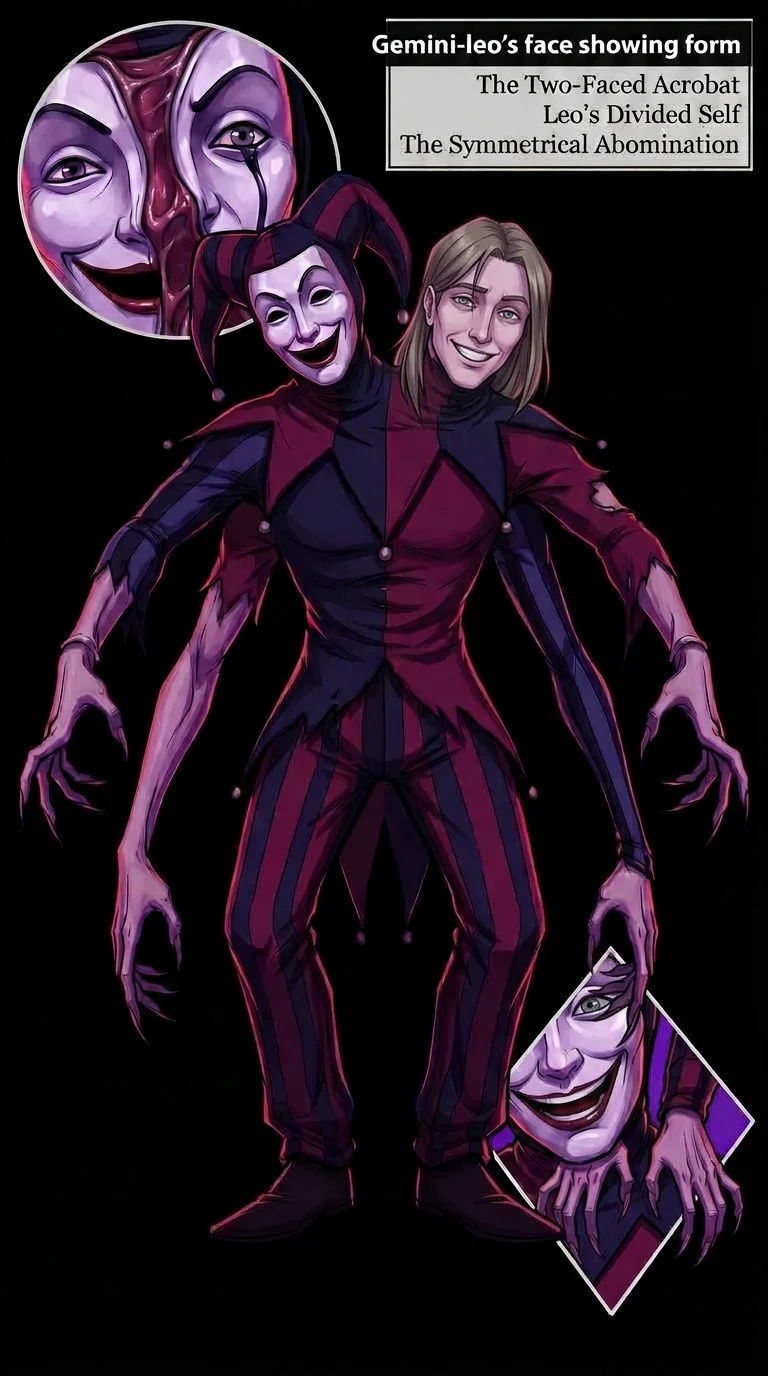 Gemini-leo's face showing form portrait