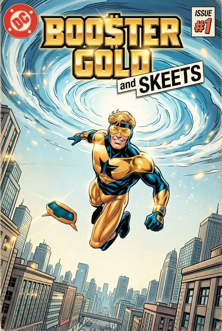 Booster Gold and Skeets