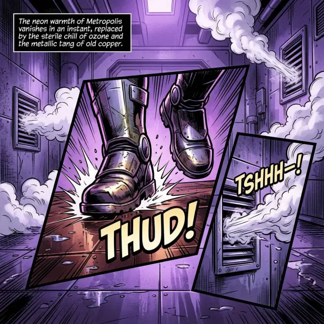 Scene two: Michael Jon Carter and his companion Skeets have been abducted by a 25th Century anomaly, that he appears to recognize