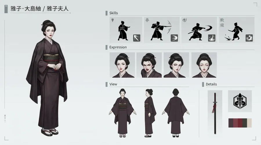 雅子·大島紬 portrait
