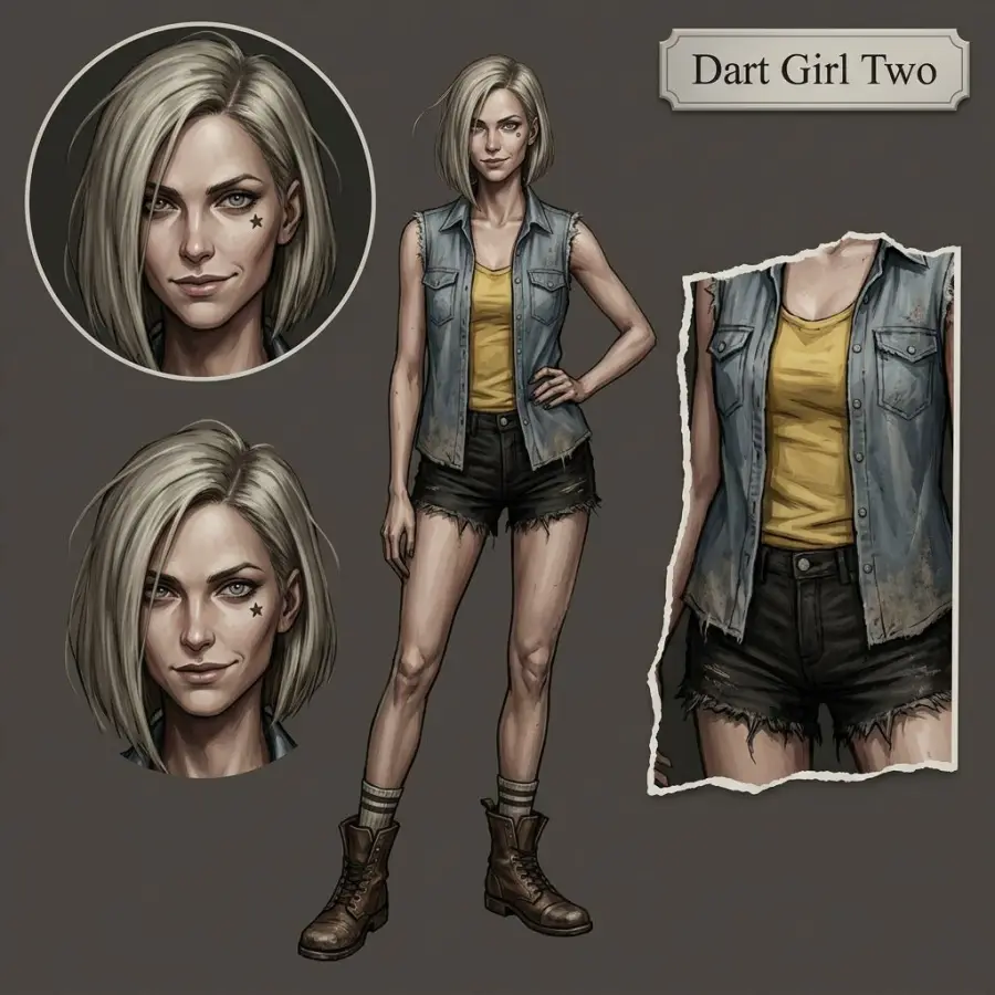 Dart Girl Two portrait