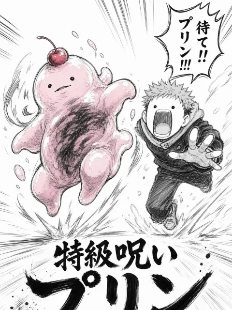 タイトル：『特級呪い・プリン』