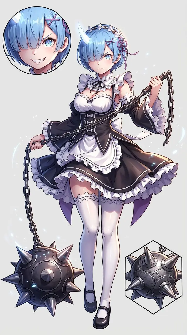 Rem portrait — AI comic character on TabStory