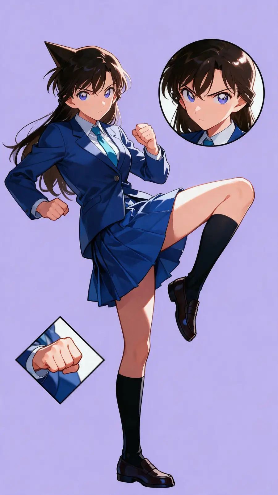 Ran Mouri portrait — AI comic character on TabStory