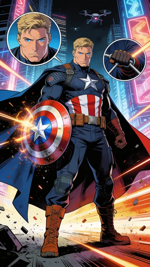 Captain America / Steve Rogers — AI comic character