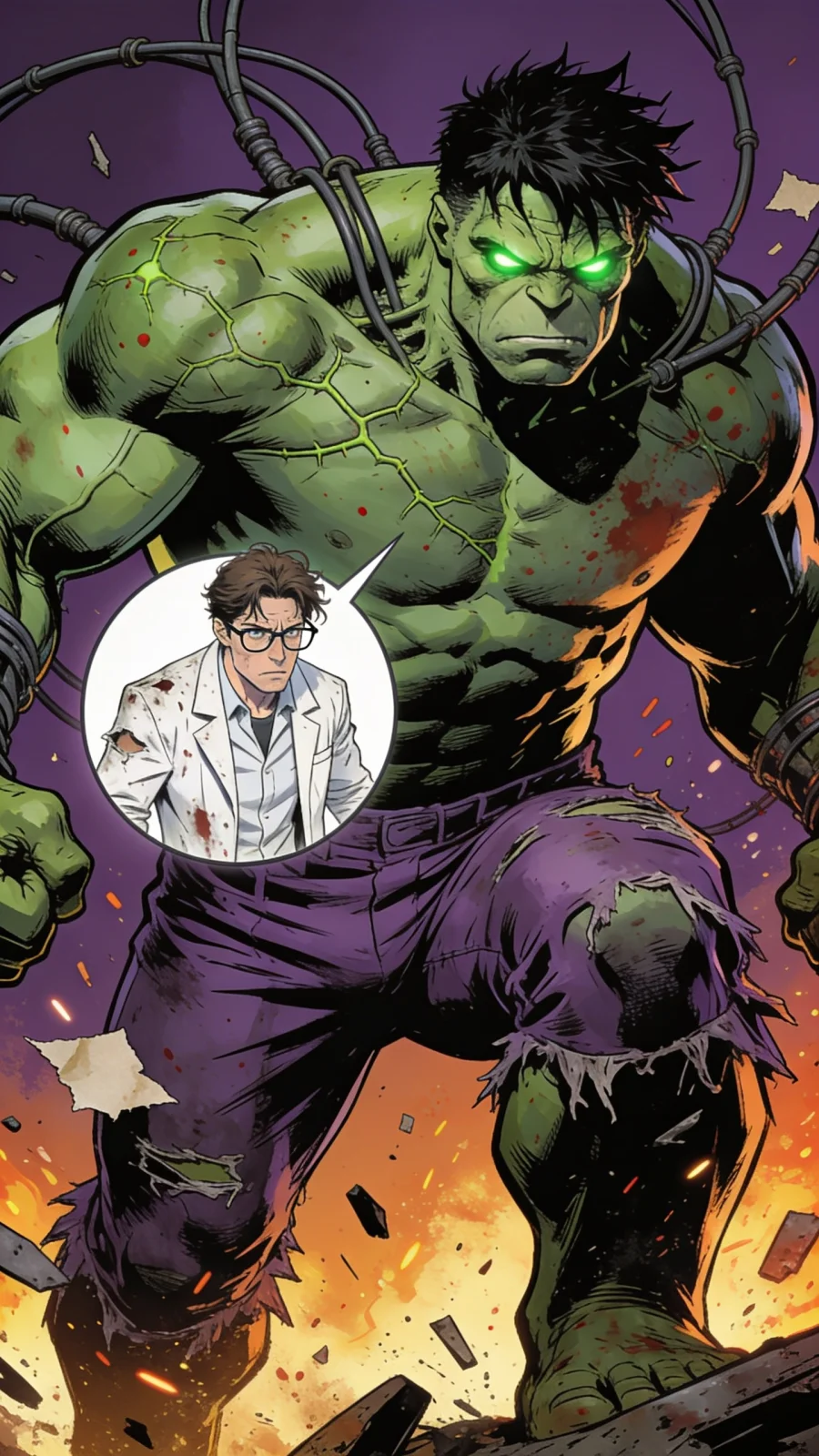 Hulk / Bruce Banner portrait — AI comic character on TabStory