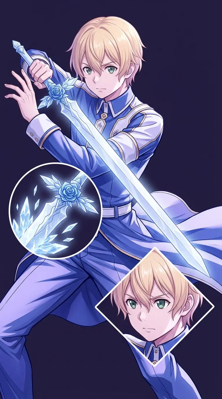 Eugeo portrait — AI comic character on TabStory