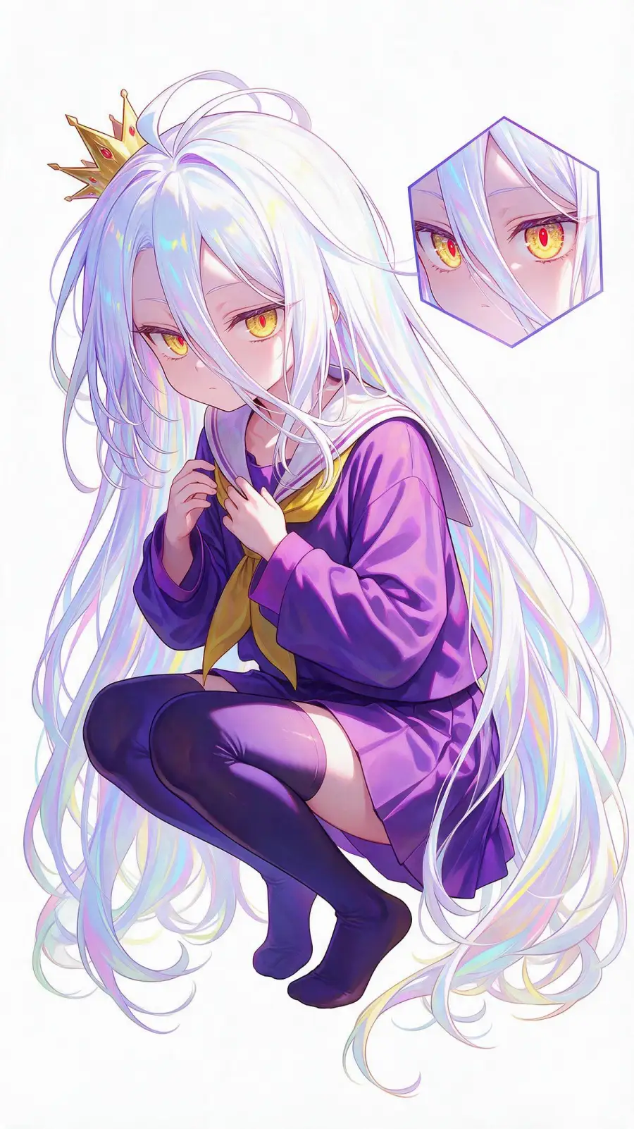Shiro (No Game No Life) portrait — AI comic character on TabStory