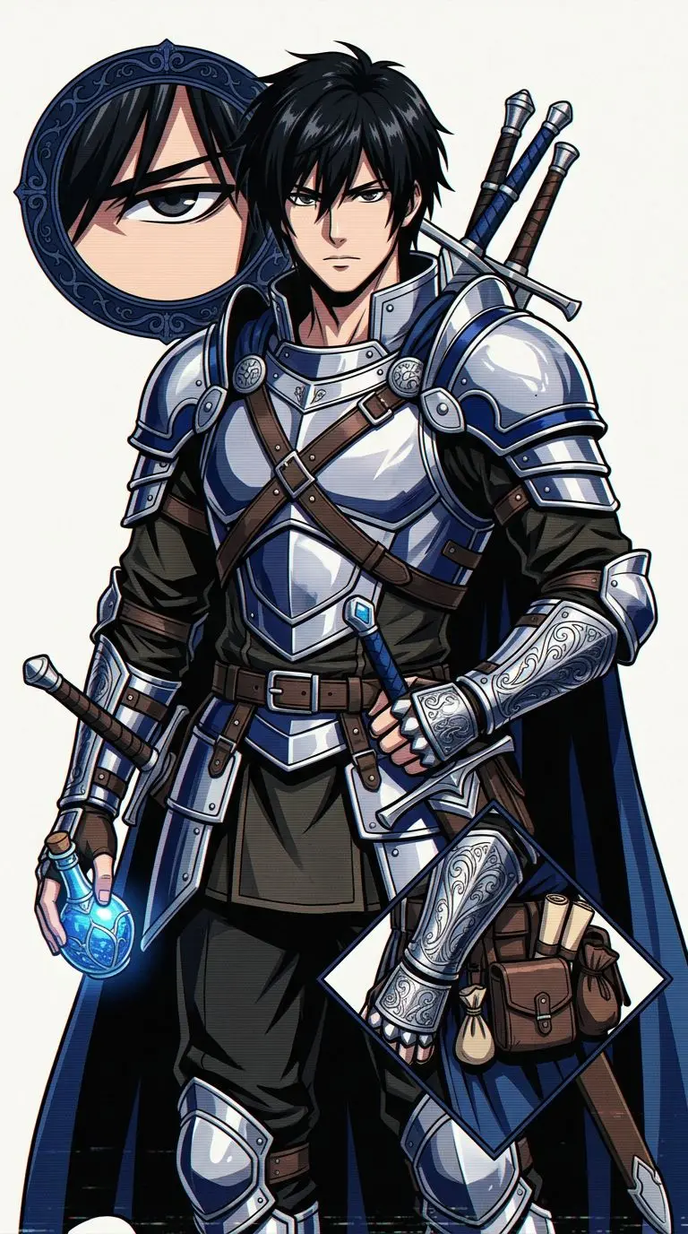 Seiya Ryuuguin portrait — AI comic character on TabStory