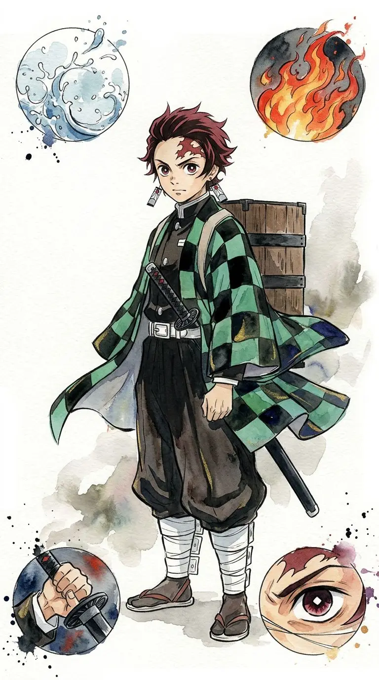 竈門炭治郎 portrait — AI comic character on TabStory