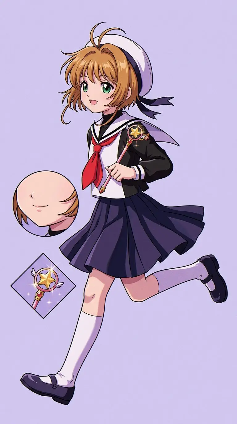Sakura Kinomoto portrait — AI comic character on TabStory