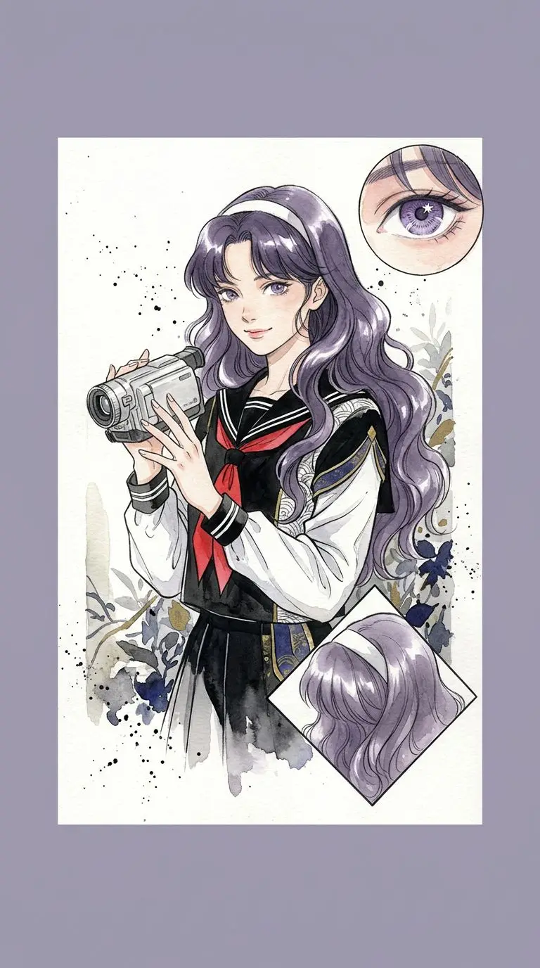 Tomoyo Daidouji portrait — AI comic character on TabStory