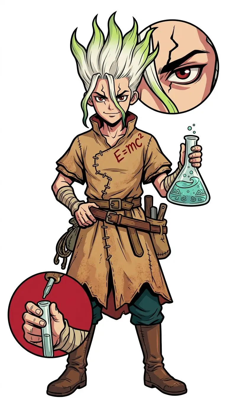 石神千空 portrait — AI comic character on TabStory