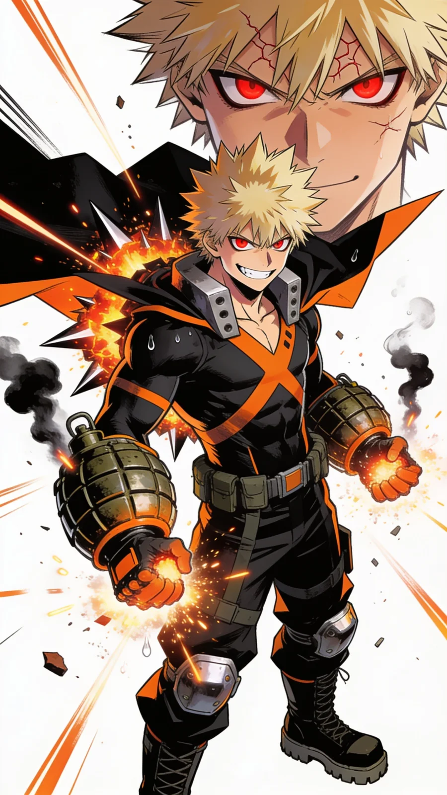 爆豪勝己 portrait — AI comic character on TabStory