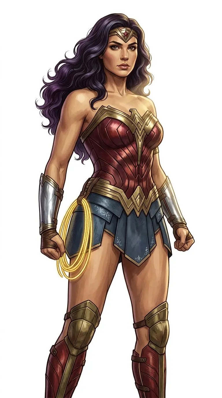 Wonder Woman / Diana Prince portrait — AI comic character on TabStory