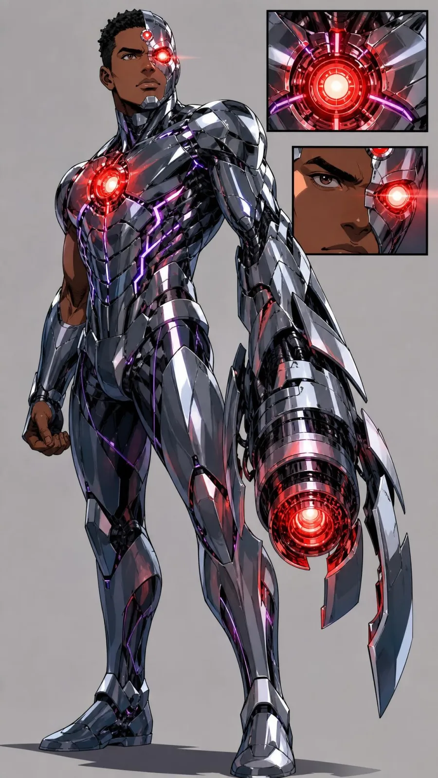 Cyborg / Victor Stone portrait — AI comic character on TabStory